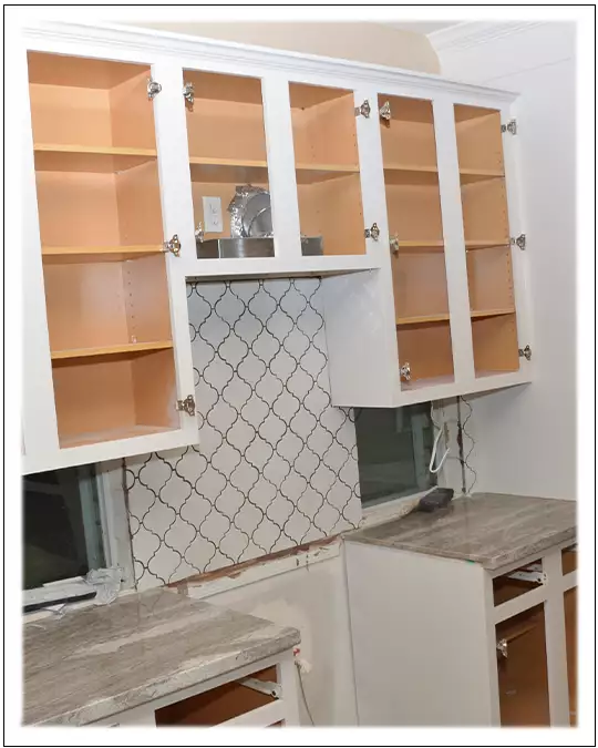 Kitchen Cabinet Boxes attached to the Wall