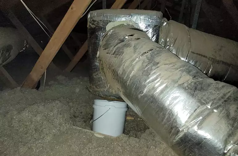 Air Conditioning Air Handler in the Attic