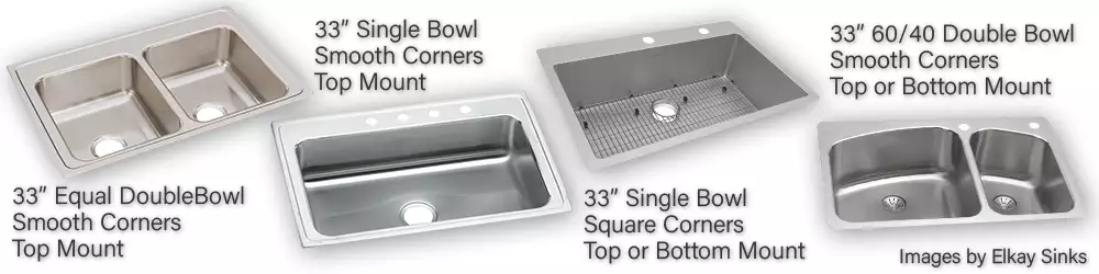 Variety of Stainless Steel Kitchen Sinks Single and Double Bowl