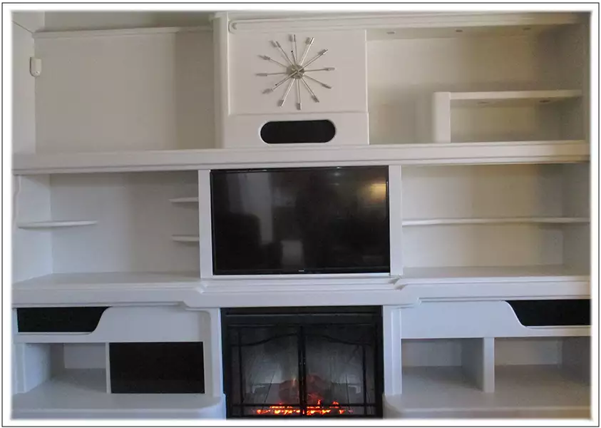 Custom Build-Wall Unit with Fireplace & Sound System