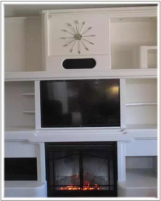 Custom Build-Wall Unit with Fireplace & Sound System